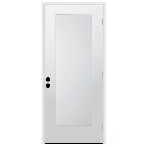 Trimlite Smooth Fiberglass 1 Panel Shaker Exterior Door with 69/16
